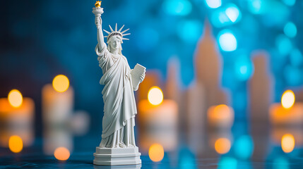 Beautiful landmark view of Statue of Liberty New York high resolution picture
