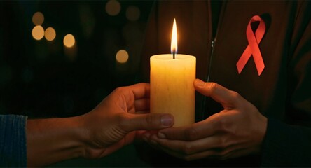 Passing the Light: A Candlelit Symbol of Hope, Unity, and Support.