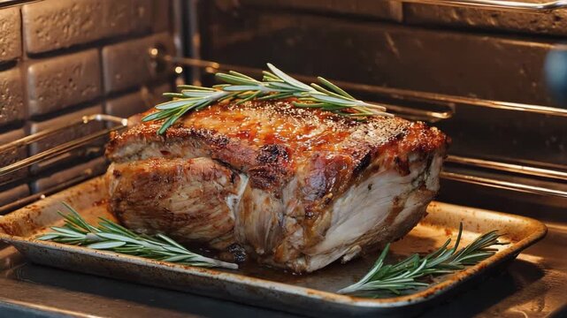 Saftiger Braten mit Rosmarin im Ofen