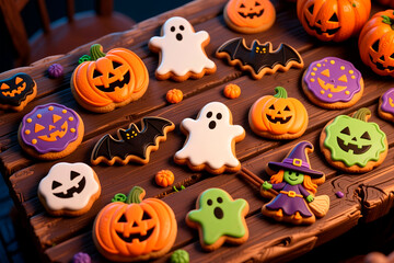 halloween cookies and candy