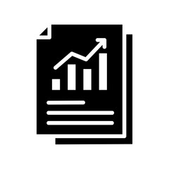 Reporting Icon Vector Illustration Glyph Version