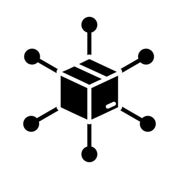 Distributor Icon Vector Illustration Glyph Version