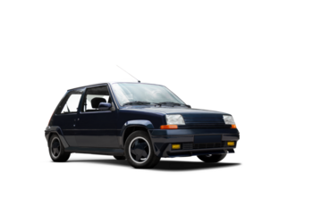 Classic Black Retro Hatchback Car Isolated on transparent Background