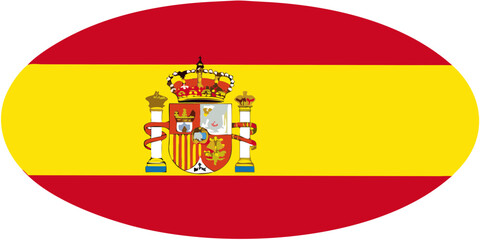 Official flag of spain with coat of arms