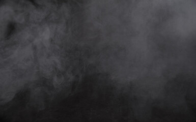 Fototapeta premium Abstract dark smoke swirls create eerie atmosphere