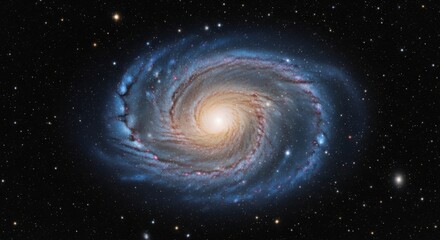 Obraz premium Vast Spiral Galaxy Twirling Amidst Distant Stars in the Cosmos