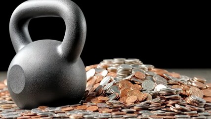 Strength and wealth collide in a powerful display of fitness and finance at a creative studio showcasing unique concepts - Powered by Adobe