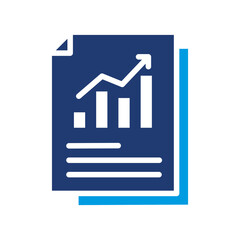 Reporting Icon Vector Illustration Blue Version