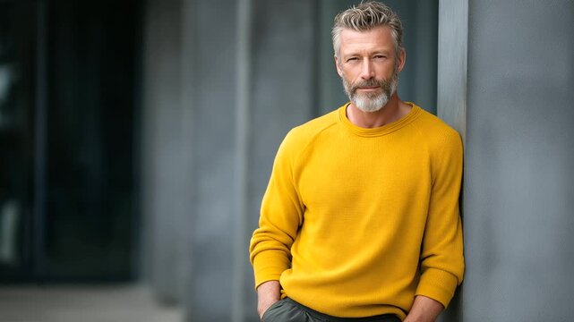 Confident man in an urban setting projecting casual style and charisma