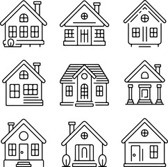 Charming House Doodle Illustrations