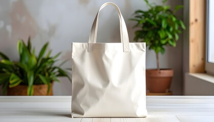 Versatile reusable tote bag mockup in plain cotton. Shopping bag mockup