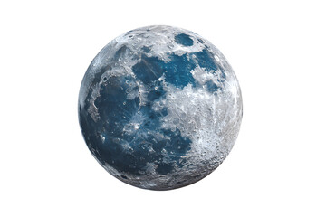 Glowing full moon revealing detailed lunar surface, raters visible against trasparent backdrop, ideal fo graphic design compositios