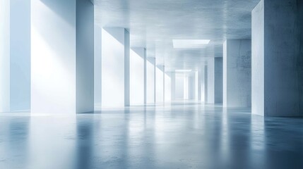 Modern hallway perspective