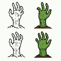 Zombie Hand Coming Out of Grave