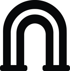 Abstract double arch vector illustration design for logo and graphic template use