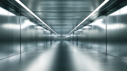 Modern metal hallway