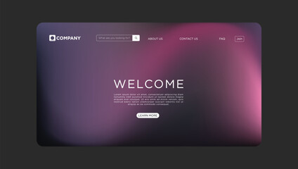 Modern website landing page design with elegant gradient background and clear call to action