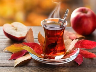 Turkish tea in Autumn