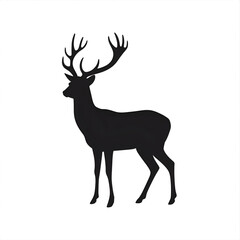 Obraz premium deer silhouette vector