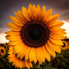Vibrant sunflower close-up