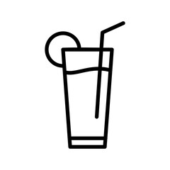Juice Icon Vector Illustration Line Version