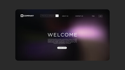 Modern website landing page with 'Welcome' and search bar invites exploration and engagement