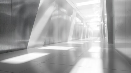 Empty modern hallway