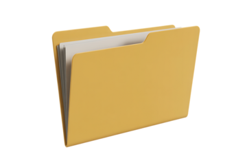 Organize your business documents with this clean, modern yellow file folder and papers
