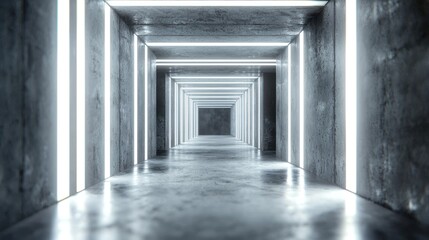 Concrete hallway light