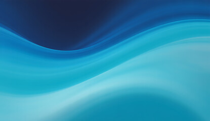 Abstract flowing waves of deep and light blue colors creating a smooth gradient background