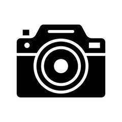 Camera Icon Vector Illustration Glyph Version