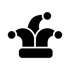 Jester Icon Vector Illustration Glyph Version