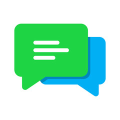 Set of Chat Message Bubbles Vector Icon. Communication icons. Talk bubble, dialog. Web icon set. Online communication. Conversation, SMS, Notification, Group Chat. Chatting icons in different styles