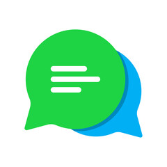 Set of Chat Message Bubbles Vector Icon. Communication icons. Talk bubble, dialog. Web icon set. Online communication. Conversation, SMS, Notification, Group Chat. Chatting icons in different styles