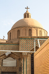 Baghdad, Iraq - 11 November 2022: The patriarchal cathedral of the Virgin Maria on the eastern bank...