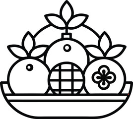 Abstract lunar landscape with celestial elements