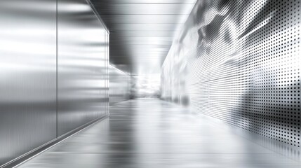 Modern metal corridor