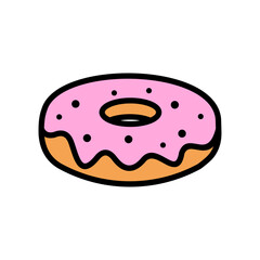 Donut Icon Vector Illustration Color Version