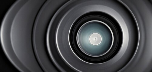 Captivating abstract concentric circles create a sense of depth and motion, perfect for technology themes