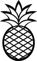 Vibrant pineapple illustration with tropical leaves and exotic elements