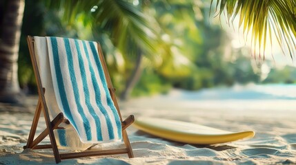 Beach chair relaxation