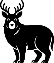 Winter Animal silhouette Vector illustration