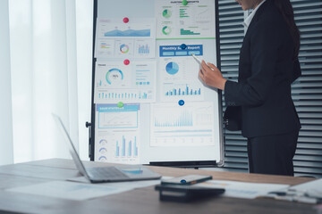 Data Analysis and Insights: A person, likely a skilled business professional, delivers a compelling...