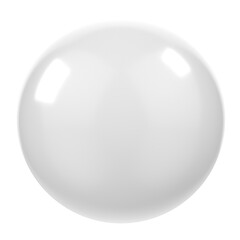 White Ball isolated on transparent background