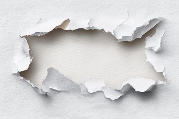 torn or ripped white paper isolated on transparent png background, realistic torn paper edges, Torn Paper effect mockup