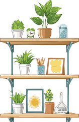 Stylish Wall Shelf Displaying Small Decorative Items