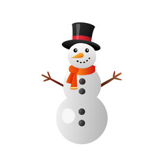 snowman isolated on white background