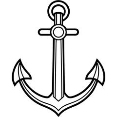 Classic nautical anchor symbol conveying maritime adventure, stability, and sea exploration for travel and adventure brands