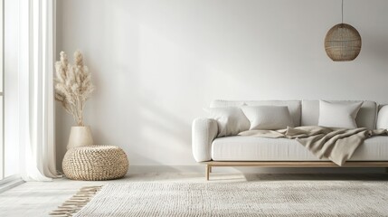 Empty modern living room