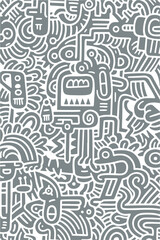 Abstract Geometric shape line art pattern background